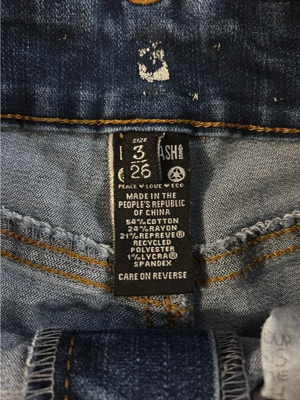 Rewash Denim Frayed Shorts - Size 3/25